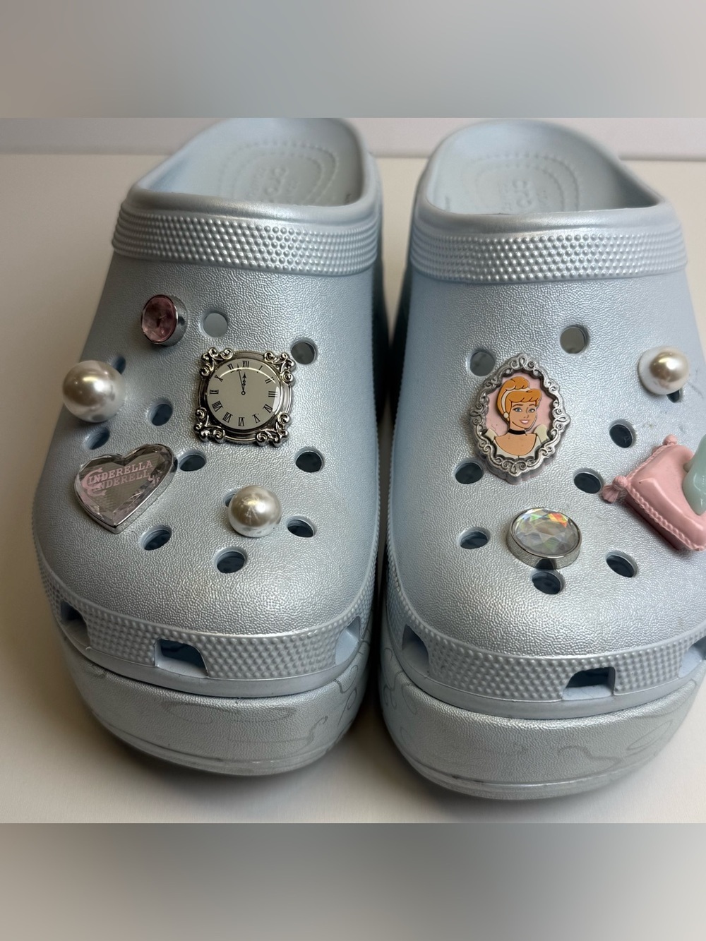 Disney Parks 2025 Cinderella 75th Anniversary Heels Crocs | Adult Size W8/M6 - Picture 2 of 9